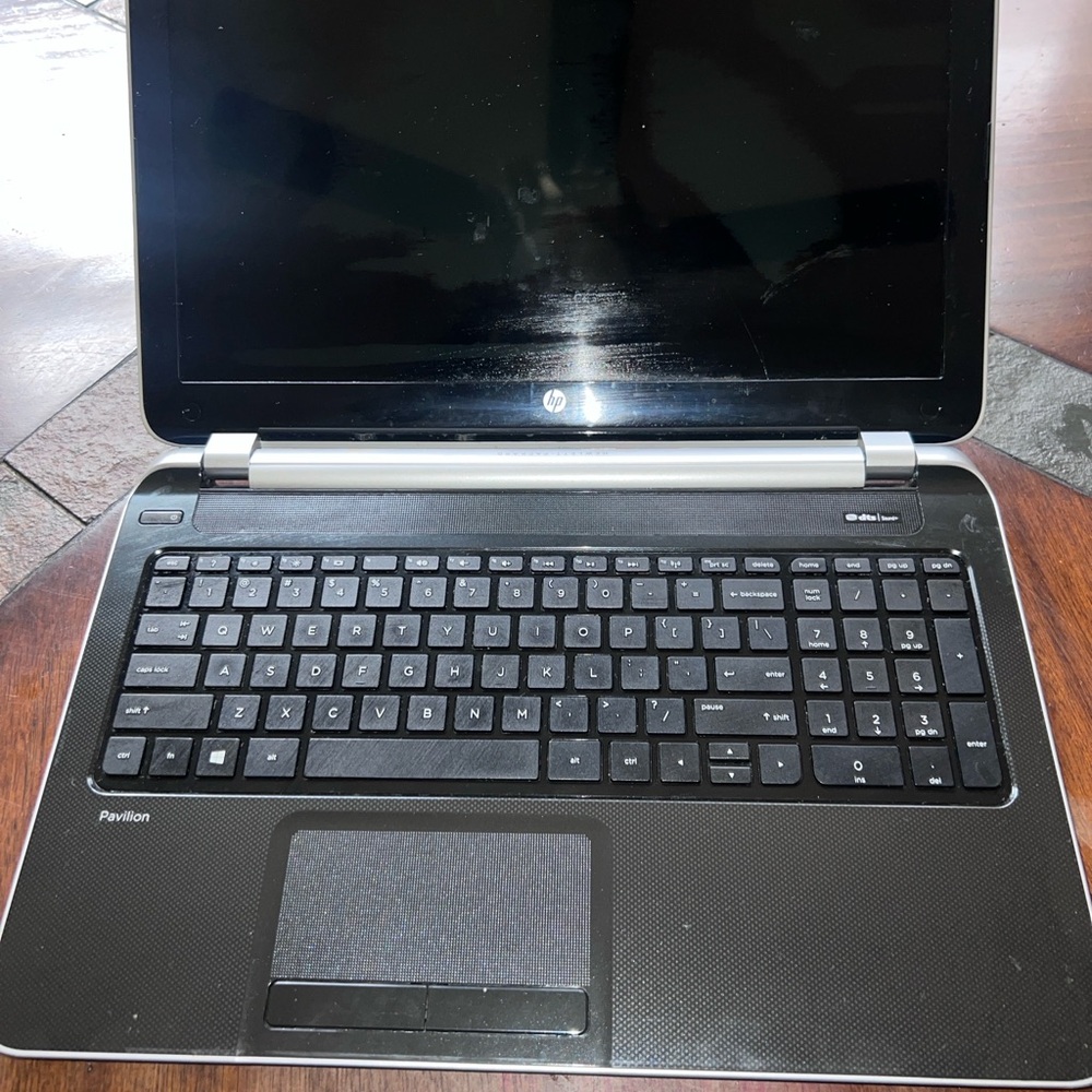 HP Pavilion Silver and Black Laptop